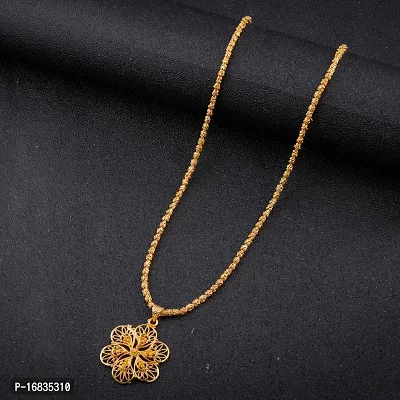 Gold Plated Pendant Chain Traditional Fashion Jewellery for Girls and Women-thumb4