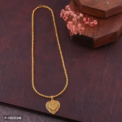 Gold Plated Pendant Chain Traditional Fashion Jewellery for Girls and Women