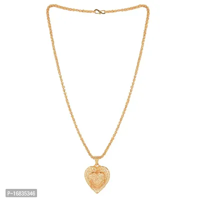 Gold Plated Pendant Chain Traditional Fashion Jewellery for Girls and Women-thumb4