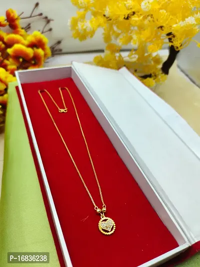Rose Gold Plated Amazing Designer Locket Brass Pendant Chain