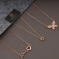 Women Girl Traditional Jewellery Combo of 3 Necklace Pendant Chain-thumb1