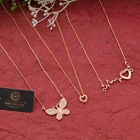 Women Girl Traditional Jewellery Combo of 3 Necklace Pendant Chain-thumb2