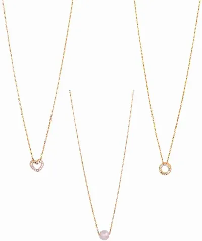 Traditonal Brass Gold-Plated Mangalsutra Pack Of 3 For Women