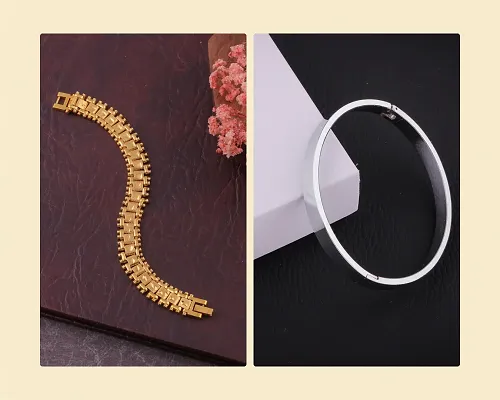 BEAUTIFUL BRACELET WITH KADA COMBO FOR MENS