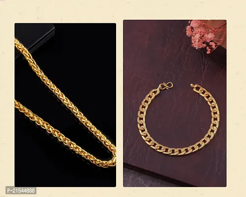 BEAUTIFUL CHAIN WITH BRACELET COMBO FOR MENS-thumb0