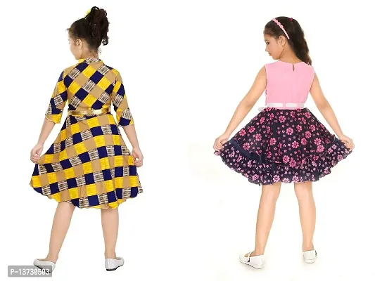 Nickys Disegno Girls Midi/Knee Length//Party //Dress Pack of 2.-thumb2