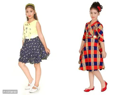 Nickys Disegno Girls Midi/Knee Length/Party/Dress Pack of 2.-thumb3
