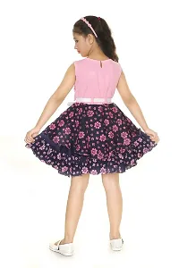 Nickys Disegno Girls Above Knee Party Dress (2-3 Years, Pink)-thumb1