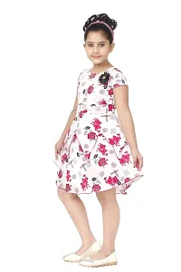 Nickys Disegno Girls Above Knee Party Dress (2-3 Years, Pink)-thumb1