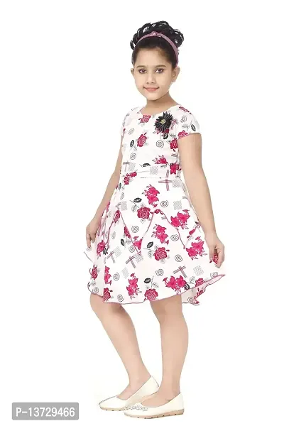 Nickys Disegno Girls Above Knee Party Dress (2-3 Years, Pink)-thumb2