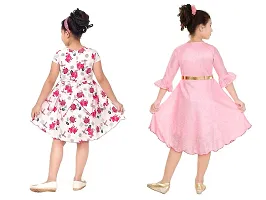 Nickys Disegno Girls Midi/Knee Length//Festive Party Dress Pack of 2.-thumb1