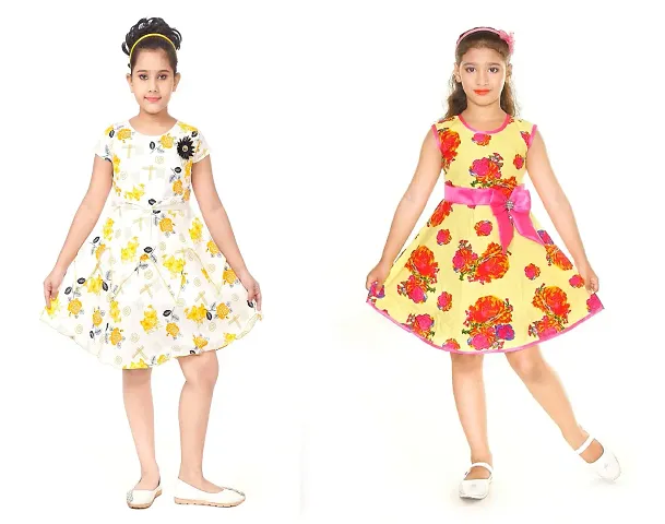 Nickys Disegno Girls Midi//Knee Length//Festive // Party Dress Pack of 2. (2-3 Years, 3)