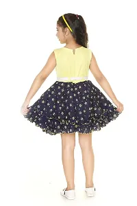 Nickys Disegno Girls Above Knee Party Dress (2-3 Years, Yellow)-thumb2