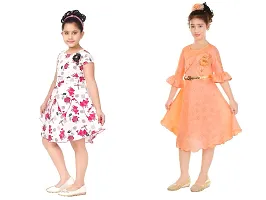 Nickys Disegno Girls Midi/Knee Length//Festive Party Dress Pack of 2.-thumb2