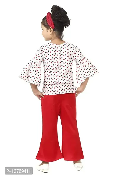 Nickys Disegno Girls Long Dress Length Festive Party Dress (3-4 Years, RED)-thumb2