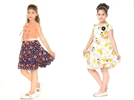 Nickys Disegno Girls Midi/Knee Length Party Dress Pack of 2.-thumb1