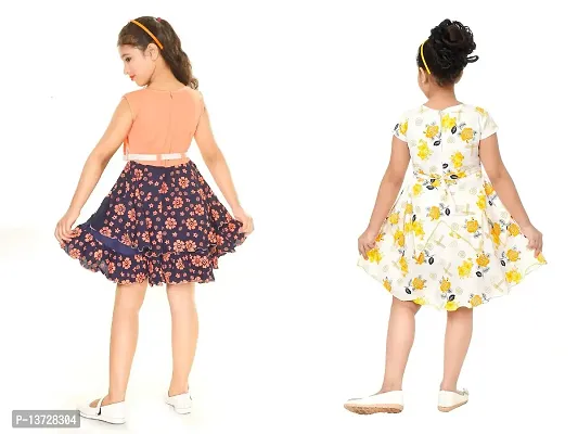 Nickys Disegno Girls Midi/Knee Length Party Dress Pack of 2.-thumb3