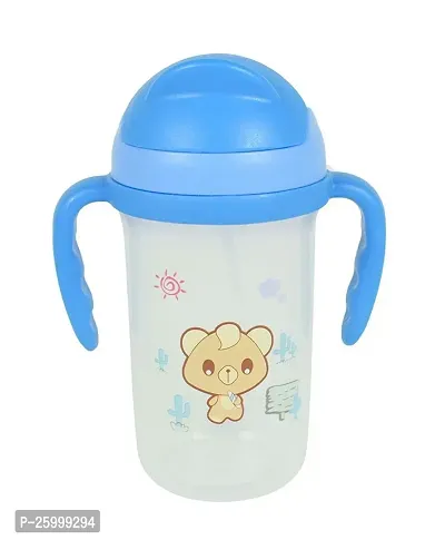 Infant Anti-Spill Sippy Cup with Soft Silicone Straw BPA Free 300 ML, Pack Of 1-thumb0