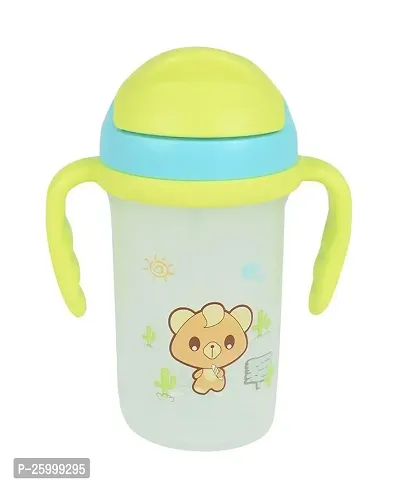 Infant Anti-Spill Sippy Cup with Soft Silicone Straw BPA Free 300 ML, Pack Of 1-thumb0