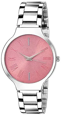 The Shopoholic Analogue Pink Blue Dial Silver Chain Strap Women's Watch Combo for Womens and Girls Pack of 2-thumb4