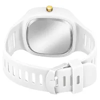 The Shopoholic Square White Dial Analog Silicon Strap Stylish ADDI Designer Analog Watch - for Boys-thumb1