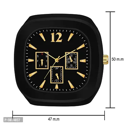 The Shopoholic Square Black Dial Analog Silicon Strap Stylish ADDI Designer Analog Watch - for Boys-thumb4