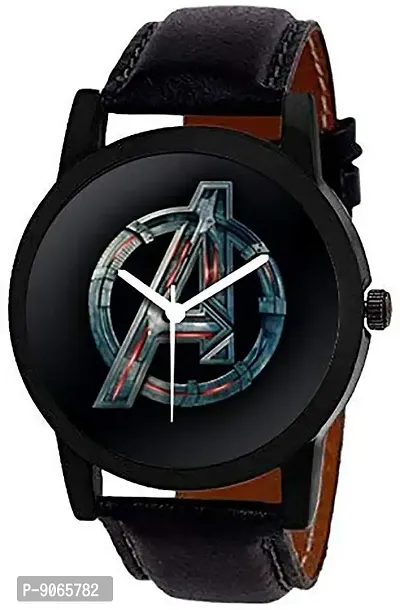 The Shopoholic Analogue Men's Watch (Black Dial Black Colored Strap)-thumb0