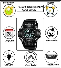 The Shopoholic Digital Sports Day and Date Display Multicolor Dial Black Ring Watches for Boy and Men Watch-thumb4