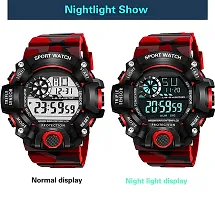 The Shopoholic Digital Watch with Led Shockproof Multi-Functional Automatic Red Strap Waterproof Digital Sports Watch for Men's Kids Watch for Boys Watch for Men Pack of 2-thumb3