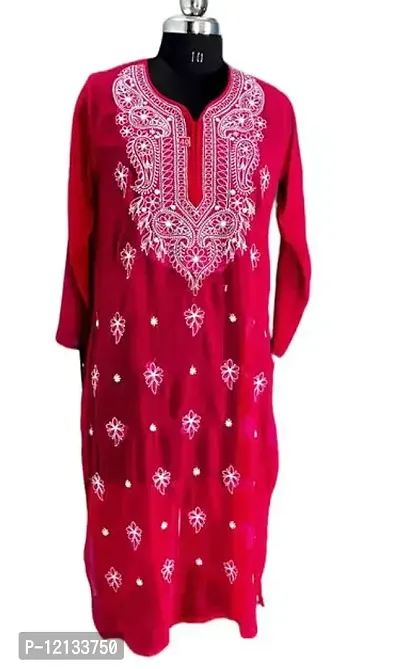 Women Stylish Georgette Embroidered Kurta-thumb0