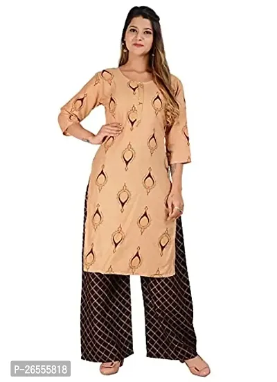 Shriyansh Women's Rayon Kurta Palazzos Set