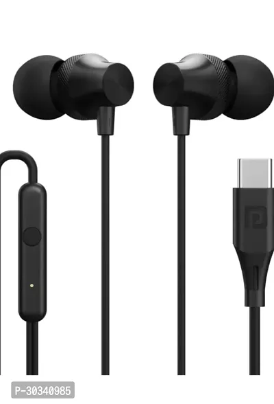 Stylish Black Wired - 3.5 MM Single Pin Headphones-thumb0