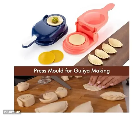 HISTORY SEVEN 2 in 1 Gujiya Maker Dumpling Maker Momos Maker Machine for Home Ghughra Making Machine for Kitchen Dumpling,Momos | Multicolor | 1 Piece)-thumb5