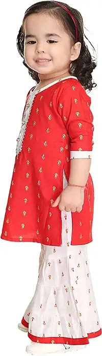 Trendy Rayon Printed Kurta Bottom Set For Girls-thumb2