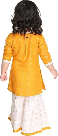 Trendy Rayon Printed Kurta Bottom Set For Girls-thumb1