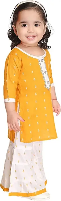 Trendy Rayon Printed Kurta Bottom Set For Girls-thumb2