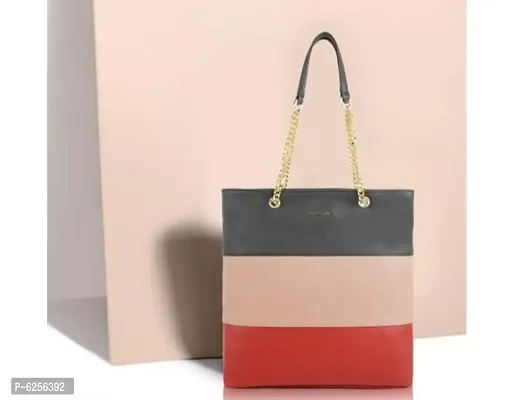 Alluring Synthetic Self Pattern Tote Bags-thumb0