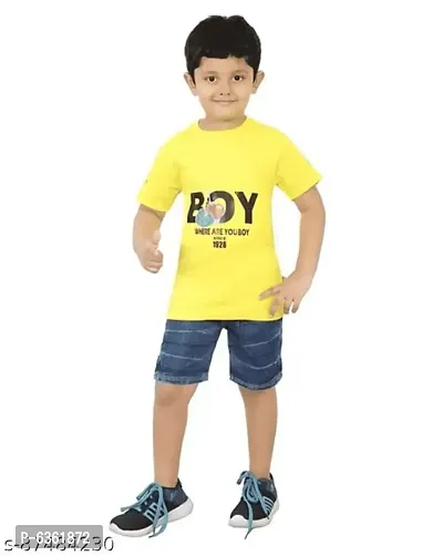 Kids tshirt with denim shorts