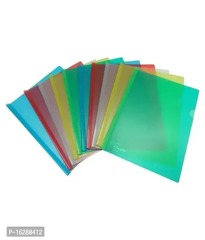 Multi-Color File Folder for Document | Sliding Bar Report Covers | 30 Sheet Capacity | Transparent Resume Presentati