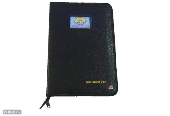 Sun File Folder Document Executive Bag Color Black with 12 pockets