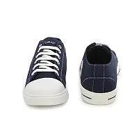 Stylish Blue Synthetic Solid Sneakers For Men-thumb2