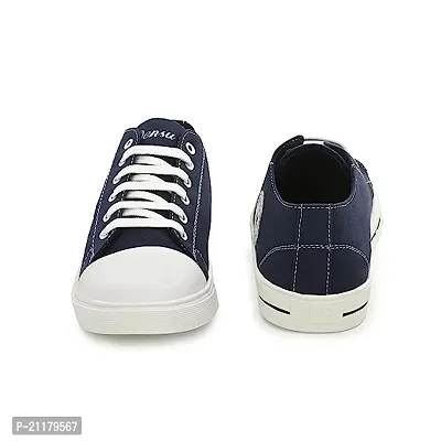 Stylish Blue Synthetic Solid Sneakers For Men-thumb3