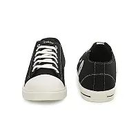 Stylish Black Synthetic Solid Sneakers For Men-thumb3