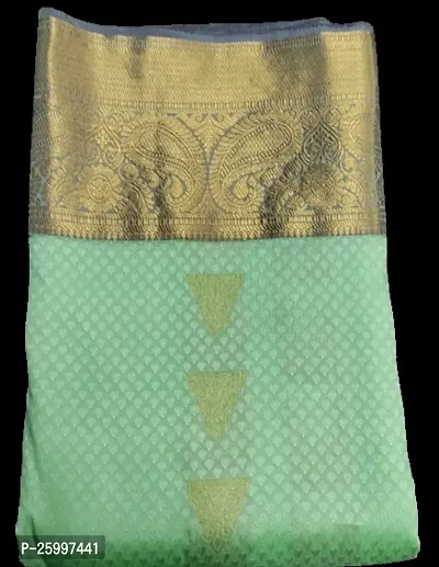 Beautiful Art Silk Woven Design Saree With Blouse Piece-thumb0