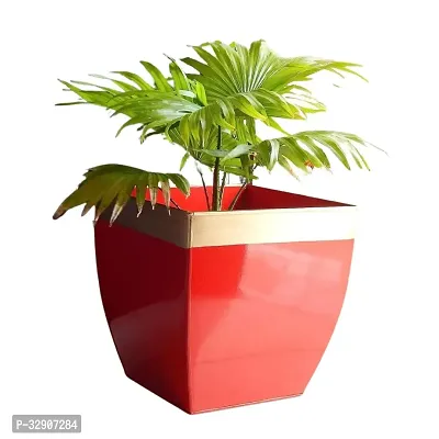 Nature at Homes   Iron Vista Planter Stylish Home Decor Accent for Living Rooms  Bedrooms  Balconies  and Home Decor  Red-thumb0