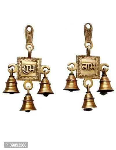 GURU TRADERS  Yellow Brass Pooja Bell-thumb0