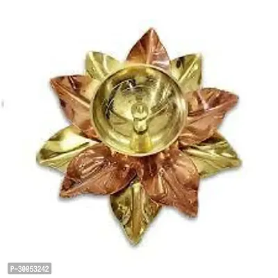 Lotus Flower Petals Kamal Shape Metal Akand Diya for Traditional Indian Festive Diwali