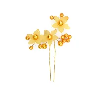 Paradise#174; Hair Pins For Women/Bridal Hair Accessories For Women And Girls/Juda Pins For Women (Golden) Set Of 2pc-thumb3