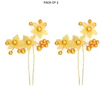 Paradise#174; Hair Pins For Women/Bridal Hair Accessories For Women And Girls/Juda Pins For Women (Golden) Set Of 2pc-thumb2