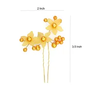 Paradise#174; Hair Pins For Women/Bridal Hair Accessories For Women And Girls/Juda Pins For Women (Golden) Set Of 2pc-thumb1